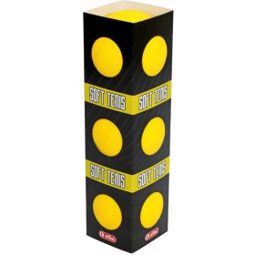 EFKO Míčky na soft tenis pěnové žluté 7cm molitanové tenisáky set 3ks