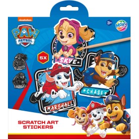 Vyškrabávací obrázky samolepky Tlapková patrola (Paw Patrol) set 5ks