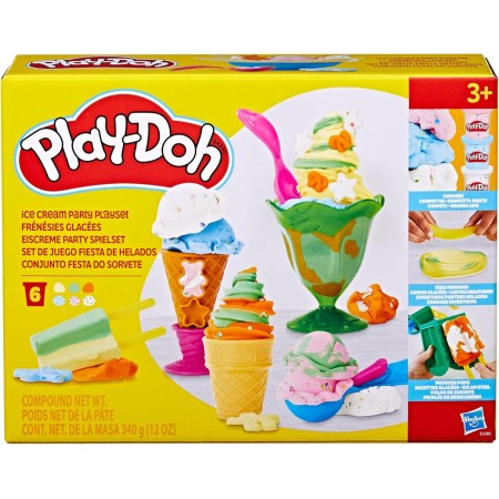 HASBRO PLAY-DOH Ledová zmrzlinová párty set modelína 340g s nástroji