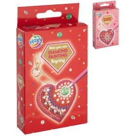Diamantové malování výroba klíčenky srdce diamond painting 2 druhy