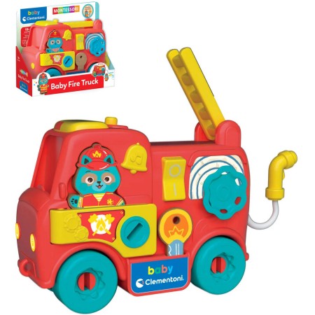 CLEMENTONI CLEMMY Baby hasičské montessori auto na baterie Světlo Zvuk