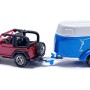 SIKU Blister Auto terénní vůz set s přívěsem a koněm kovový model 1651