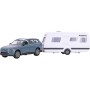 KIDS GLOBE Traffic auto Volvo EX90 set s karavanem zpětný chod kov