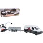 KIDS GLOBE Traffic auto VW Transporter set s bagrem a přívěsem PB kov
