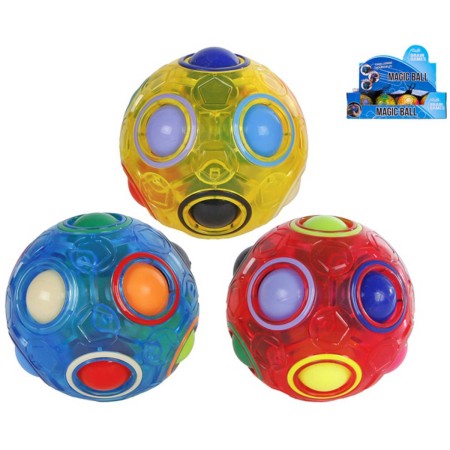 Hra 3D Hlavolam posuvný Magic Ball míček s kuličkami 3 barvy plast