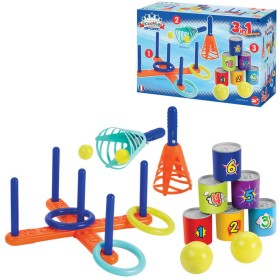 ECOIFFIER Sada her 3v1 chyť míček catchball  / plechovky / házení kroužků