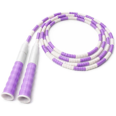MERCO Švihadlo korálkové plastové 2,8m fialovo/bílé