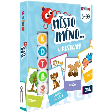 ALBI HRA Město, jméno s kostkami Kvído *SPOLEČENSKÉ HRY*