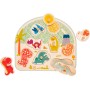 B-TOYS DŘEVO Baby puzzle dinosauři vkládací na desce 8 dílků *DŘEVĚNÉ HRAČKY*