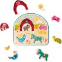B-TOYS DŘEVO Baby puzzle farma vkládací na desce 8 dílků *DŘEVĚNÉ HRAČKY*