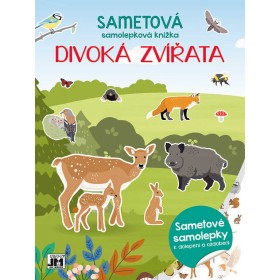 JIRI MODELS Sametová samolepková knížka Divoká zvířata