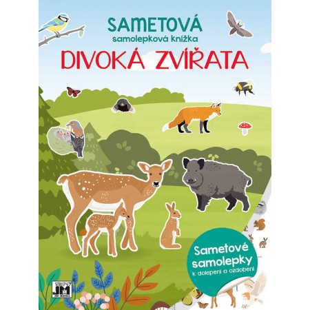 JIRI MODELS Sametová samolepková knížka Divoká zvířata