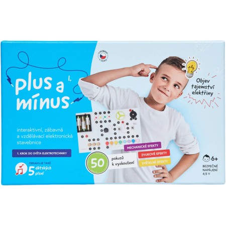 Plus a mínus elektronická dětská stavebnice 50 pokusů na baterie CZ