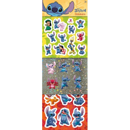JIRI MODELS Samolepky Lilo a Stitch klasické / foliové / třpytivé set 3 archy