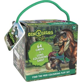 JIRI MODELS Pexeso na cesty Dinosauři + omalovánky v krabičce