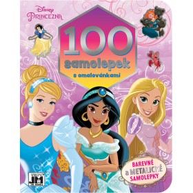 JIRI MODELS 100 samolepek s omalovánkami Disney Princezny