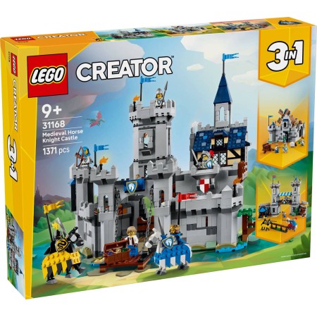 LEGO CREATOR Středověký hrad a rytíři na koních 3v1 31168 STAVEBNICE