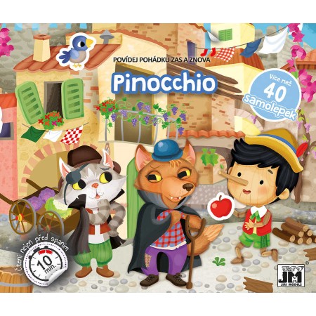 JIRI MODELS Povídej pohádku Pinocchio knížka samolepková