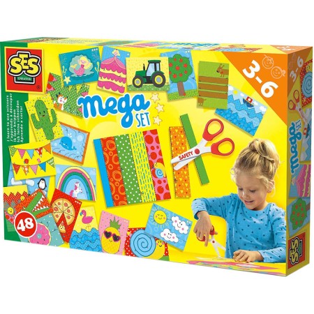 SES CREATIVE Vystřihování kreativní mega set s nůžkami v krabici