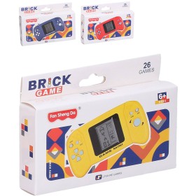 Hra retro digitální Tetris Brick Game konzole padající kostky na baterie 3 barvy