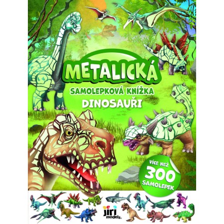 JIRI MODELS Metalická samolepková knížka Dinosauři