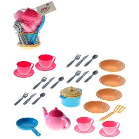 Baby dětské barevné nádobí holčičí velká sada 29ks v síťce plast