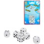 Hra Kostky hrací bílé 12mm set 6ks na kartě plast *SPOLEČENSKÉ HRY*