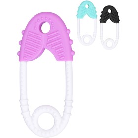 Kousátko baby spínací špendlík kancelářská sponka pro miminko 3 barvy