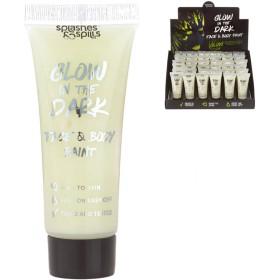 KARNEVAL Barva fosforeskující na obličej a tělo ve tmě svítící v tubě