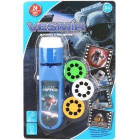 Baterka dětská svítilna a projektor Vesmír 2v1 na baterie Světlo