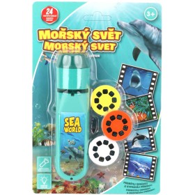 Baterka dětská svítilna a projektor Mořská zvířata 2v1 na baterie Světlo