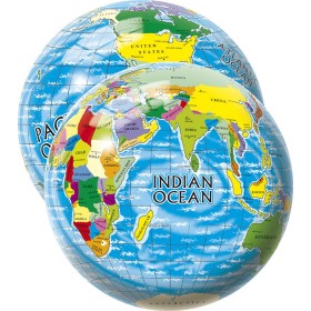 Míč mapa světa s potiskem Zeměkoule 23cm globus