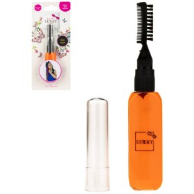 LUKKY Řasenka dětská na vlasy Oranžová neonová na kartě