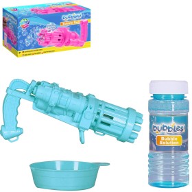 Bublifukovací pistole dětský bublifukovač s náplní 50ml na baterie 2 barvy