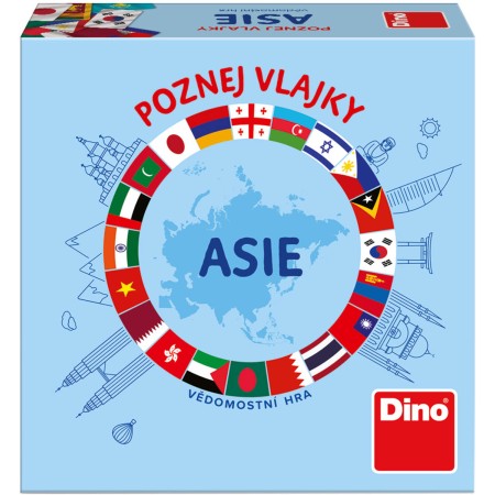 DINO Hra Poznej vlajky Asie karetní *SPOLEČENSKÉ HRY*