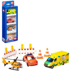 SIKU Záchranná vozidla set sanitka, osobní vůz a vrtulník s doplňky kov 6332