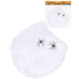 KARNEVAL Dekorace set pavučina se 2 pavouky Halloween v sáčku