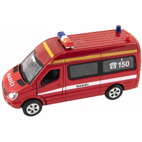 Auto hasiči zpětný chod kovový požární vůz záchranáři 112 na baterie Světlo Zvuk