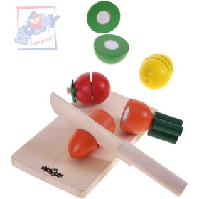 WOODY DŘEVO Krájení na prkénku "Ovoce a zelenina" * DŘEVĚNÉ HRAČKY *