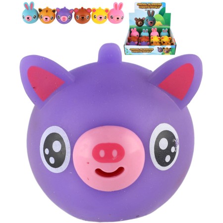 Zvířátko pískací vyplazuje jazyk dětská žertovinka 6 druhů guma