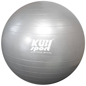 KUBISPORT Míč gymnastický stříbrný 85cm fitness balon rehabilitační do 150kg