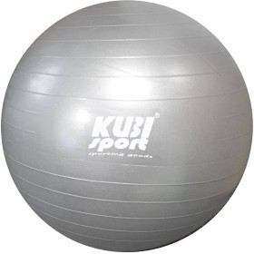 KUBISPORT Míč gymnastický stříbrný 65cm fitness balon rehabilitační do 130kg