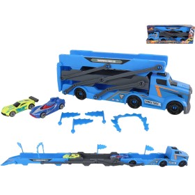 Auto tahač s vystřelovací dráhou herní set se 2 autíčky a doplňky