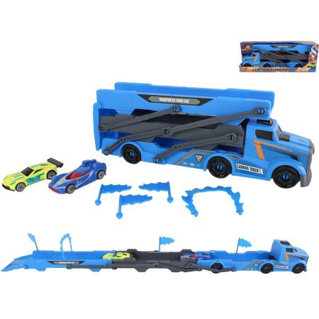 Auto tahač s vystřelovací dráhou herní set se 2 autíčky a doplňky