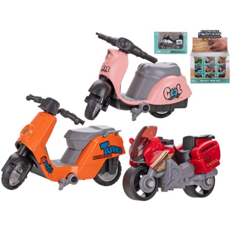 Motorka volný chod 7cm moped kovový motocykl 10 druhů