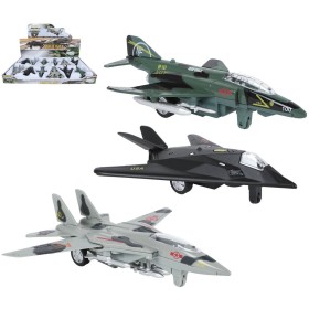 Letadlo vojenská army kovová stíhačka zpětný chod 3 druhy Světlo Zvuk