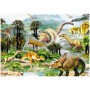 DINO Puzzle 100 dílků XL Život dinosaurů 47x33cm skládačka v krabici