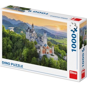DINO Puzzle Jarní Neuschwanstein 66x47cm foto skládačka 1000 dílků