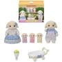 Sylvanian Families rodina Flora králíci s trojčaty set 5 figurek králičí rodinka