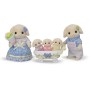 Sylvanian Families rodina Flora králíci s trojčaty set 5 figurek králičí rodinka